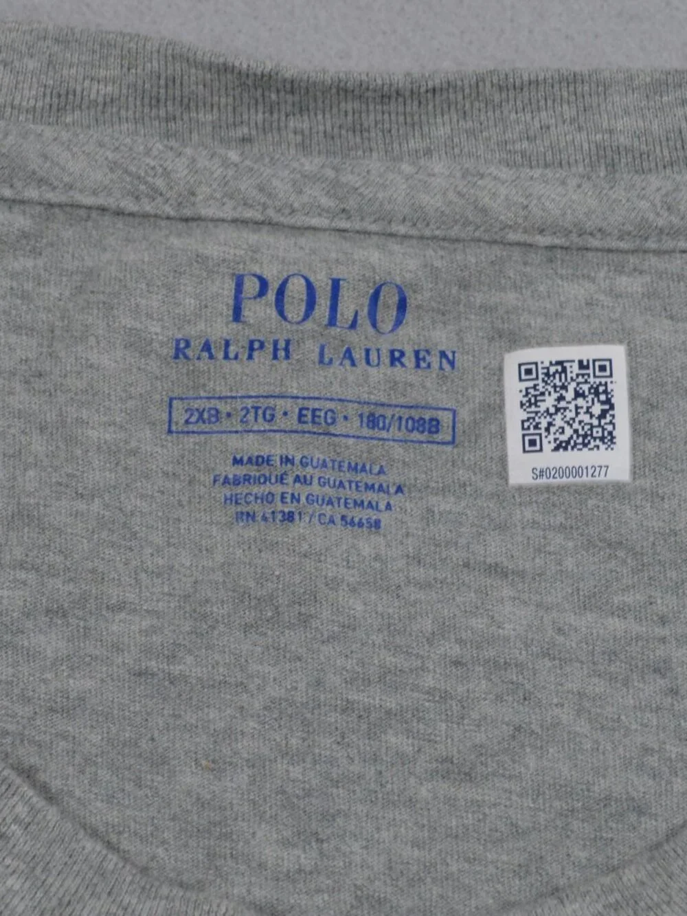 Polo Ralph Lauren Big Pony 3 Jersey T-Shirt Gray Black XXL